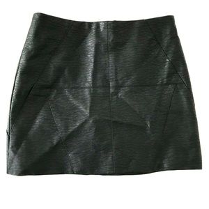 H&M Black Leather Mini Skirt Size 6
